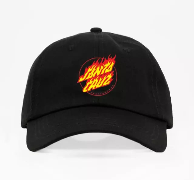SANTA CRUZ FIRE DAD HAT - BLACK